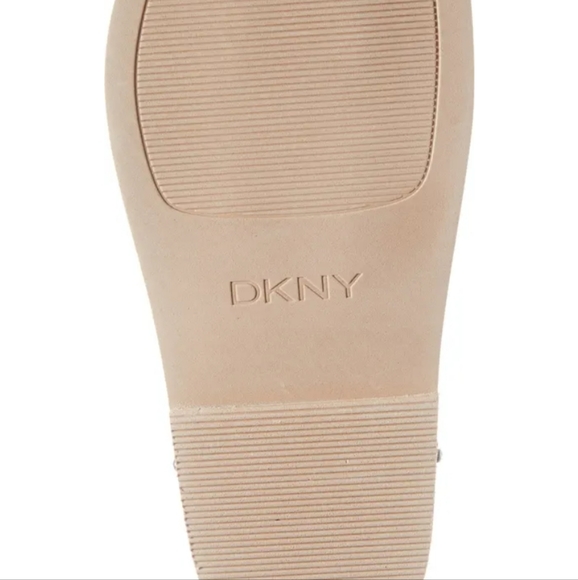 DKNY Idalie Slide Sandal Logo Taupe -9 - Picture 6 of 9